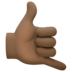 Call Me Hand: Dark Skin Tone Emoji Copy Paste ― 🤙🏿 - facebook