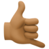 Call Me Hand: Medium-dark Skin Tone Emoji Copy Paste ― 🤙🏾 - facebook