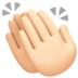 Clapping Hands: Light Skin Tone Emoji Copy Paste ― 👏🏻 - facebook