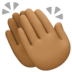 Clapping Hands: Medium-dark Skin Tone Emoji Copy Paste ― 👏🏾 - facebook