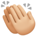 Clapping Hands: Medium-light Skin Tone Emoji Copy Paste ― 👏🏼 - facebook