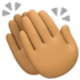 Clapping Hands: Medium Skin Tone Emoji Copy Paste ― 👏🏽 - facebook