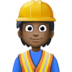 Construction Worker: Dark Skin Tone Emoji Copy Paste ― 👷🏿 - facebook