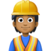 Construction Worker: Medium-dark Skin Tone Emoji Copy Paste ― 👷🏾 - facebook