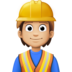 Construction Worker: Medium-light Skin Tone Emoji Copy Paste ― 👷🏼 - facebook