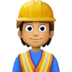 Construction Worker: Medium Skin Tone Emoji Copy Paste ― 👷🏽 - facebook