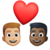 Couple With Heart: Man, Man, Medium-light Skin Tone, Dark Skin Tone Emoji Copy Paste ― 👨🏼‍❤️‍👨🏿 - facebook