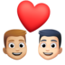 Couple With Heart: Man, Man, Medium-light Skin Tone, Light Skin Tone Emoji Copy Paste ― 👨🏼‍❤️‍👨🏻 - facebook