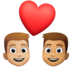 Couple With Heart: Man, Man, Medium-light Skin Tone, Medium Skin Tone Emoji Copy Paste ― 👨🏼‍❤️‍👨🏽 - facebook
