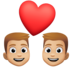 Couple With Heart: Man, Man, Medium-light Skin Tone Emoji Copy Paste ― 👨🏼‍❤️‍👨🏼 - facebook