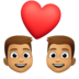 Couple With Heart: Man, Man, Medium Skin Tone Emoji Copy Paste ― 👨🏽‍❤️‍👨🏽 - facebook