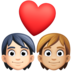 Couple With Heart: Person, Person, Light Skin Tone, Medium-light Skin Tone Emoji Copy Paste ― 🧑🏻‍❤️‍🧑🏼 - facebook