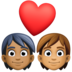 Couple With Heart: Person, Person, Medium-dark Skin Tone, Medium Skin Tone Emoji Copy Paste ― 🧑🏾‍❤️‍🧑🏽 - facebook