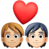 Couple With Heart: Person, Person, Medium-light Skin Tone, Light Skin Tone Emoji Copy Paste ― 🧑🏼‍❤️‍🧑🏻 - facebook