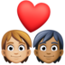 Couple With Heart: Person, Person, Medium-light Skin Tone, Medium-dark Skin Tone Emoji Copy Paste ― 🧑🏼‍❤️‍🧑🏾 - facebook