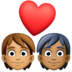 Couple With Heart: Person, Person, Medium Skin Tone, Medium-dark Skin Tone Emoji Copy Paste ― 🧑🏽‍❤️‍🧑🏾 - facebook