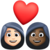 Couple With Heart: Woman, Woman, Light Skin Tone, Dark Skin Tone Emoji Copy Paste ― 👩🏻‍❤️‍👩🏿 - facebook