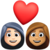 Couple With Heart: Woman, Woman, Light Skin Tone, Medium Skin Tone Emoji Copy Paste ― 👩🏻‍❤️‍👩🏽 - facebook