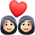 Couple With Heart: Woman, Woman, Light Skin Tone Emoji Copy Paste ― 👩🏻‍❤️‍👩🏻 - facebook