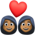 Couple With Heart: Woman, Woman, Medium-dark Skin Tone Emoji Copy Paste ― 👩🏾‍❤️‍👩🏾 - facebook