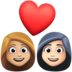 Couple With Heart: Woman, Woman, Medium-light Skin Tone, Light Skin Tone Emoji Copy Paste ― 👩🏼‍❤️‍👩🏻 - facebook