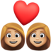 Couple With Heart: Woman, Woman, Medium-light Skin Tone Emoji Copy Paste ― 👩🏼‍❤️‍👩🏼 - facebook