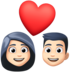 Couple With Heart: Light Skin Tone Emoji Copy Paste ― 💑🏻 - facebook
