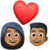 Couple With Heart: Medium-dark Skin Tone Emoji Copy Paste ― 💑🏾 - facebook