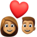 Couple With Heart: Medium Skin Tone Emoji Copy Paste ― 💑🏽 - facebook