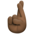 Crossed Fingers: Dark Skin Tone Emoji Copy Paste ― 🤞🏿 - facebook