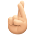 Crossed Fingers: Light Skin Tone Emoji Copy Paste ― 🤞🏻 - facebook