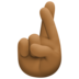 Crossed Fingers: Medium-dark Skin Tone Emoji Copy Paste ― 🤞🏾 - facebook