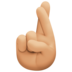 Crossed Fingers: Medium-light Skin Tone Emoji Copy Paste ― 🤞🏼 - facebook