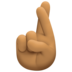 Crossed Fingers: Medium Skin Tone Emoji Copy Paste ― 🤞🏽 - facebook