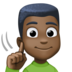 Deaf Man: Dark Skin Tone Emoji Copy Paste ― 🧏🏿‍♂ - facebook