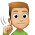 Deaf Man: Medium-light Skin Tone Emoji Copy Paste ― 🧏🏼‍♂ - facebook