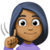 Deaf Woman: Medium-dark Skin Tone Emoji Copy Paste ― 🧏🏾‍♀ - facebook