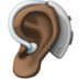 Ear With Hearing Aid: Dark Skin Tone Emoji Copy Paste ― 🦻🏿 - facebook