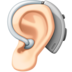 Ear With Hearing Aid: Light Skin Tone Emoji Copy Paste ― 🦻🏻 - facebook