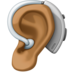 Ear With Hearing Aid: Medium-dark Skin Tone Emoji Copy Paste ― 🦻🏾 - facebook