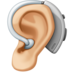 Ear With Hearing Aid: Medium-light Skin Tone Emoji Copy Paste ― 🦻🏼 - facebook