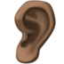 Ear: Dark Skin Tone Emoji Copy Paste ― 👂🏿 - facebook