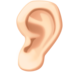 Ear: Light Skin Tone Emoji Copy Paste ― 👂🏻 - facebook