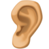 Ear: Medium Skin Tone Emoji Copy Paste ― 👂🏽 - facebook