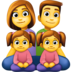Family: Man, Woman, Girl, Girl Emoji Copy Paste ― 👨‍👩‍👧‍👧 - facebook