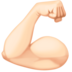 Flexed Biceps: Light Skin Tone Emoji Copy Paste ― 💪🏻 - facebook