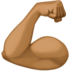 Flexed Biceps: Medium-dark Skin Tone Emoji Copy Paste ― 💪🏾 - facebook