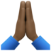 Folded Hands: Dark Skin Tone Emoji Copy Paste ― 🙏🏿 - facebook