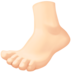 Foot: Light Skin Tone Emoji Copy Paste ― 🦶🏻 - facebook