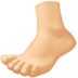 Foot: Medium-light Skin Tone Emoji Copy Paste ― 🦶🏼 - facebook